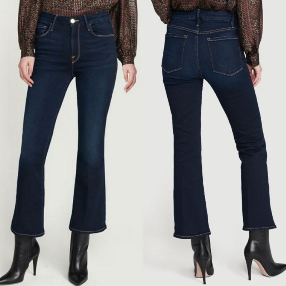 Frame Le One Crop Mini Boot Denim